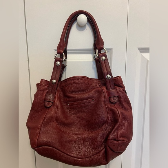 B Makowsky glove leather double handle handbag - Picture 2 of 15